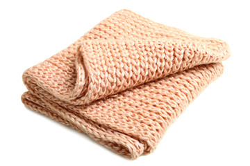 beige knitted scarf