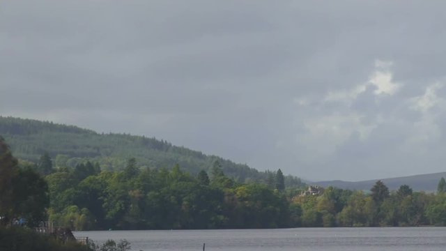 Seaplane Taking Off from Loch Lomond in Scotland