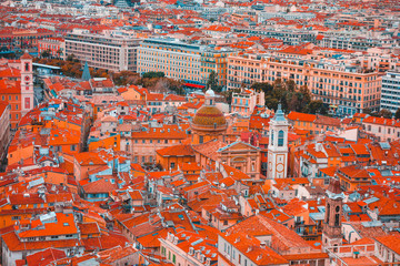 detailed view of houses at nice, france without any logos