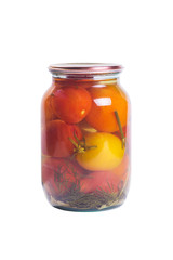 canned red and yellow tomatoes