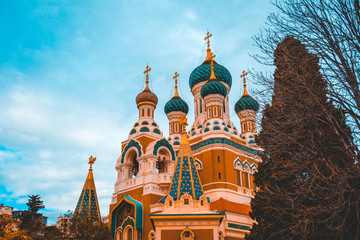 Fototapeta na wymiar Russian Orthodox Cathedral, Nice