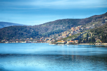 Fototapeta premium Montenegro. Beautiful view from above to Kotor Bay.
