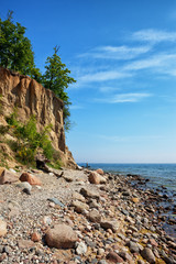 Gdynia Orlowo Cliff at Baltic Sea in Poland