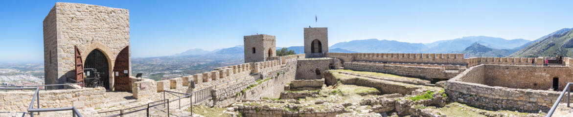 Fototapeta na wymiar Santa Catalina castle interior panoramic view, Jaen, Spain