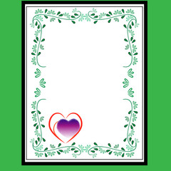 Frame on green background