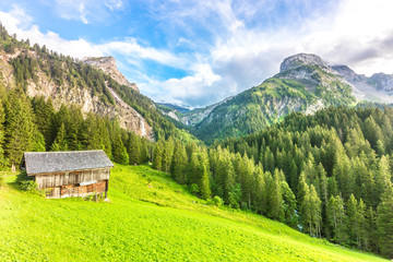 Fototapeta na wymiar Mountain landscape near Gstaad, Switzerland