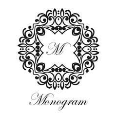 Vintage ornamental monogram