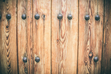 Parts of an antique wooden door