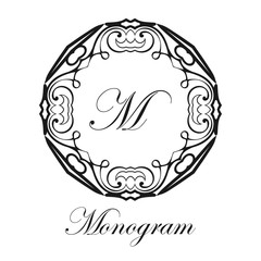 Vintage ornamental monogram