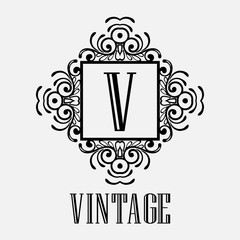 Vintage ornamental monogram