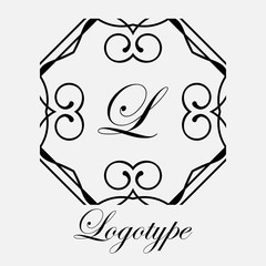 Vintage ornamental monogram