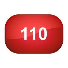 Glossy Button rot - 110