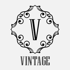 Vintage ornamental monogram
