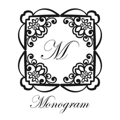 Vintage ornamental monogram