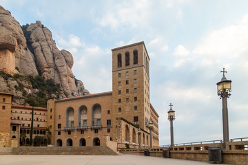 Obraz premium Montserrat, a mountain top monastery in Catalonia, Spain near Barcelona