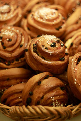 fresh rolls with raisins