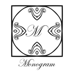 Vintage ornamental monogram