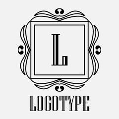 Vintage ornamental monogram