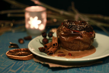 baked apple.still-life
