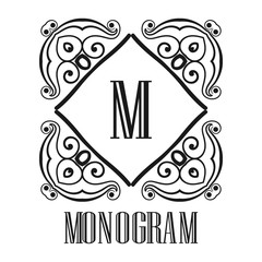 Vintage ornamental monogram