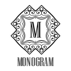 Vintage ornamental monogram