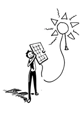 Poster Zonne-energie opwekken met zonnepanelen © emieldelange