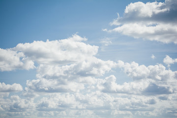 Cloudy light blue sky - Background - Clouds texture - Summer sky