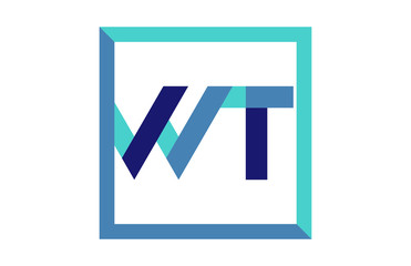 WT Square Ribbon Letter Logo