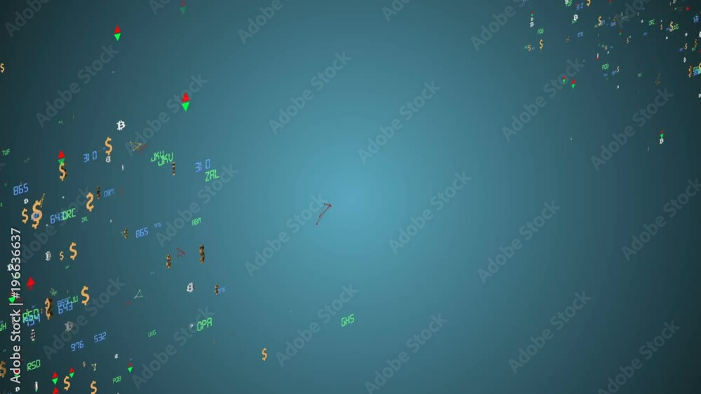 Aufkleber points of economic activity centers in the corners of the screen. the movement of economic particles