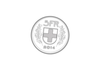 Vecotr of five swiss francs