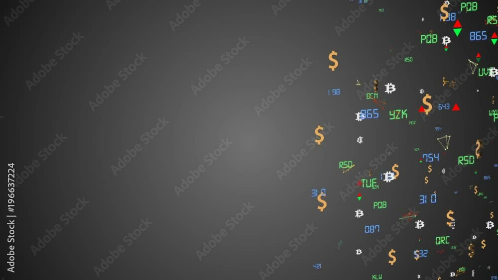 Aufkleber concentration of economic activity on the right side of the screen. the movement of economic particl