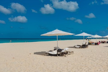 Fototapeta na wymiar relax on the beach of the Caribbean island of Aruba