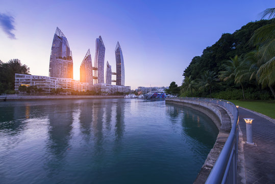 Modern and luxury condominium in Singapore.