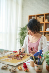 Pretty Woman Expressing Creativity