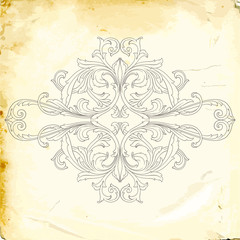 Vector baroque of vintage elements for design. 