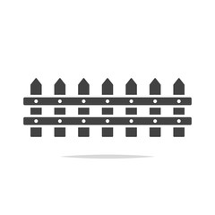 Fence icon vector isolated