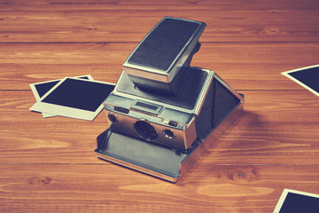 Old polaroid camera