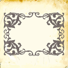 Vector baroque of vintage elements for design. 