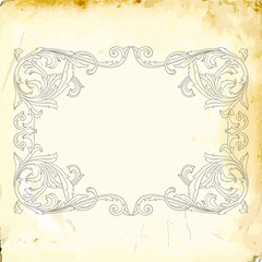 Vector baroque of vintage elements for design. 