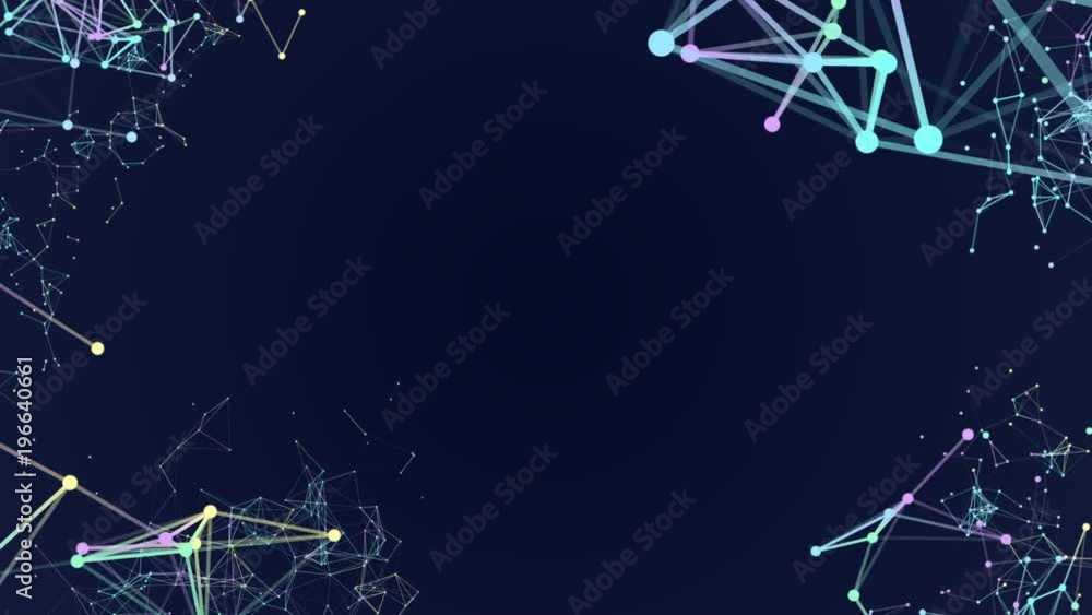 Poster processes of system transformation. molecular structures of different colors are transformed in the 