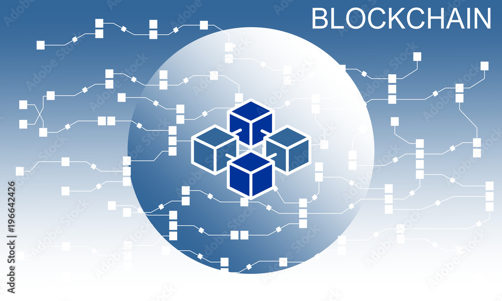 Poster block chain concept. abstract network connection. design background. vector graphic illustration.