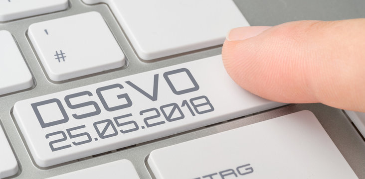 Tastatur mit beschrifteter Taste - DSGVO