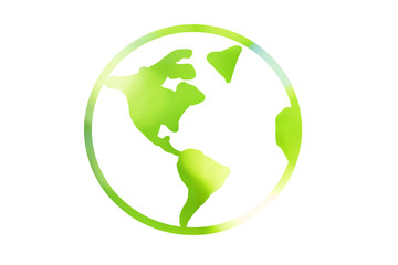 Ecology world map, green forest design.