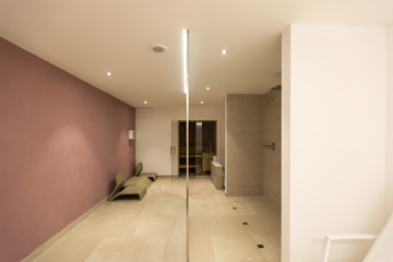 Spa shower at a private residence