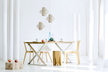 White eco dining room