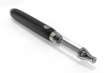 3d rendering close-up shot of electronic cigarette or e-cigarette isolated on white background with clipping paths.