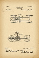 1891 Patent Velocipede Bicycle history  invention