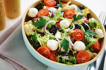 Obraz na płótnie Canvas Mixed salad (close up)