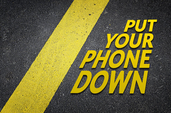 Put Your Phone Down Road Sign Concept