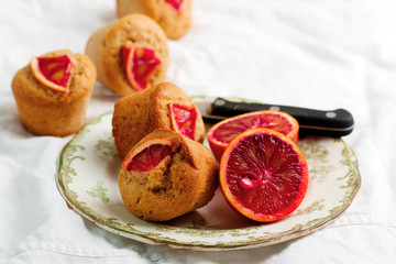 Whole Wheat Blood Orange and Olive Oil Muffins.
